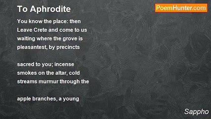 Sappho - To Aphrodite