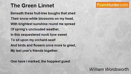 William Wordsworth - The Green Linnet
