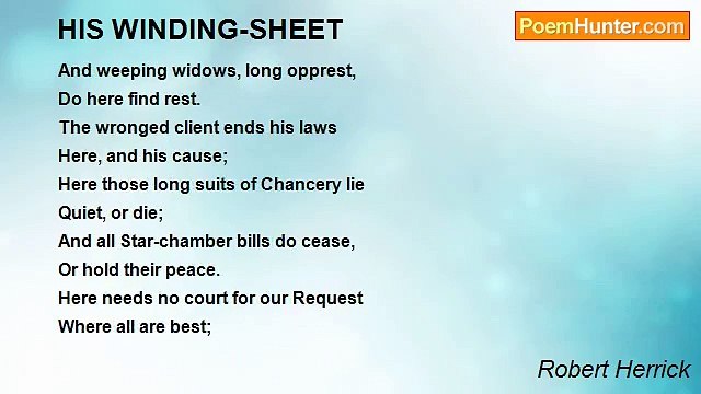 Robert Herrick - HIS WINDING-SHEET