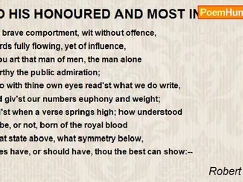 Robert Herrick - TO HIS HONOURED AND MOST INGENIOUS FRIENDMR CHARLES COTTON