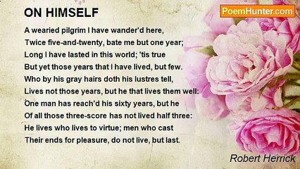 Robert Herrick - ON HIMSELF