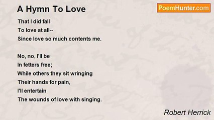 Robert Herrick - A Hymn To Love