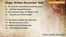 Anna Lætitia Barbauld - Dirge: Written November 1808