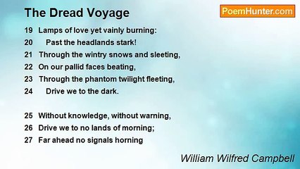 William Wilfred Campbell - The Dread Voyage