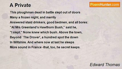 Edward Thomas - A Private