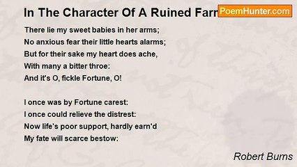 Robert Burns - In The Character Of A Ruined Farmer