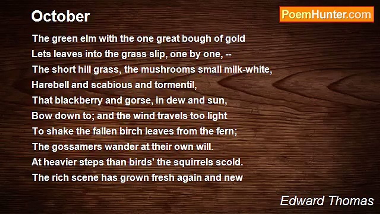 Edward Thomas - October