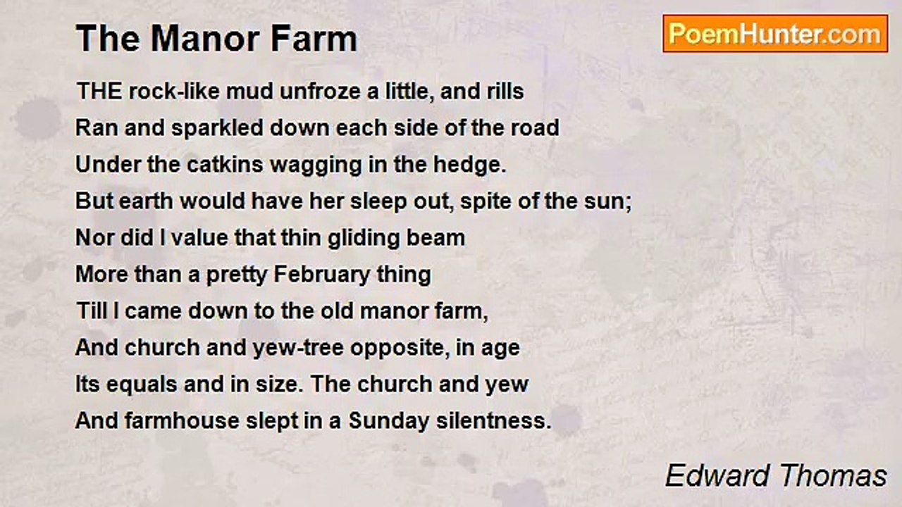 Edward Thomas - The Manor Farm