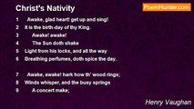 Henry Vaughan - Christ's Nativity