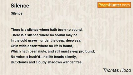 Thomas Hood - Silence