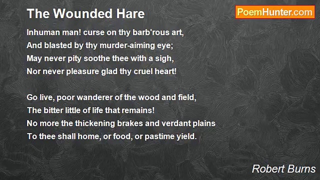 Robert Burns - The Wounded Hare