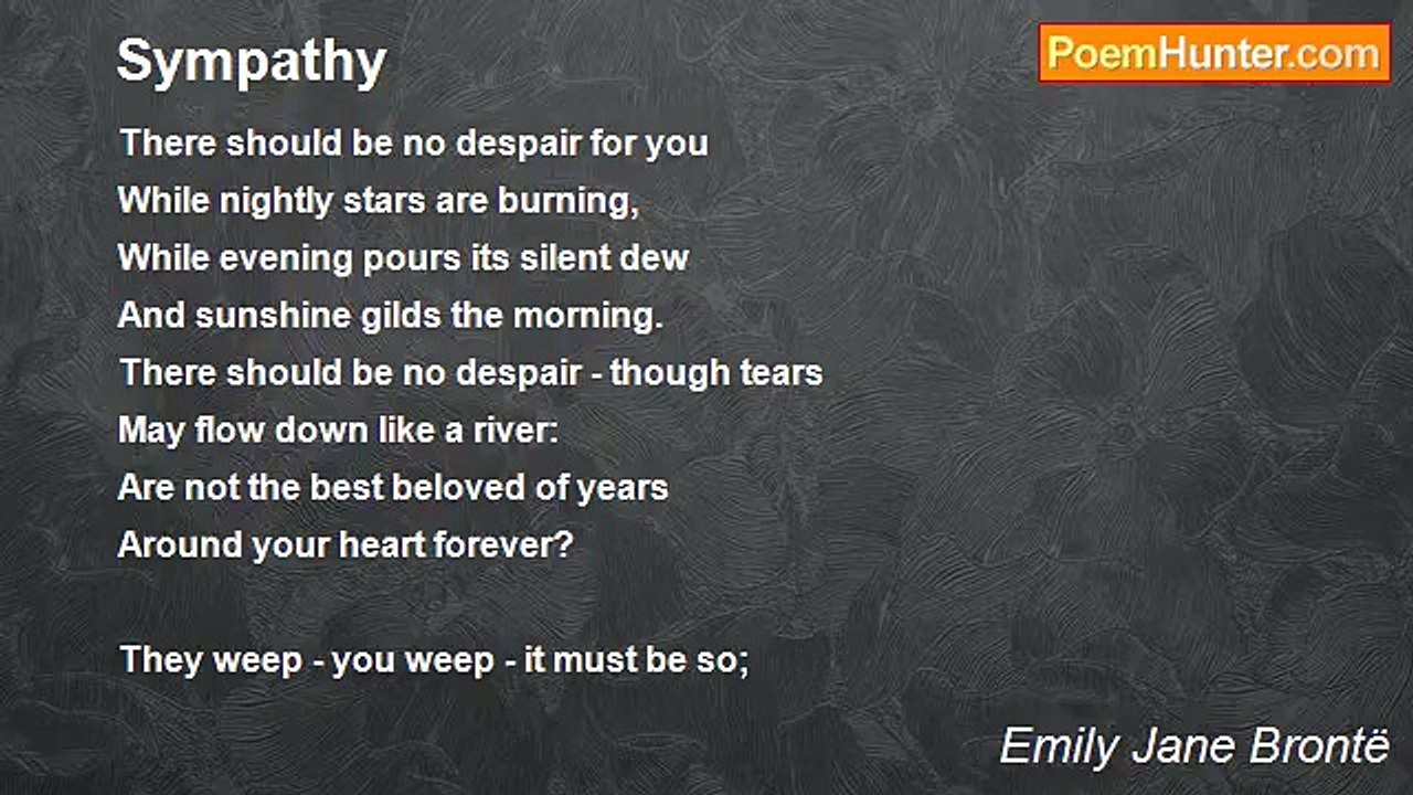 Emily Jane Brontë - Sympathy