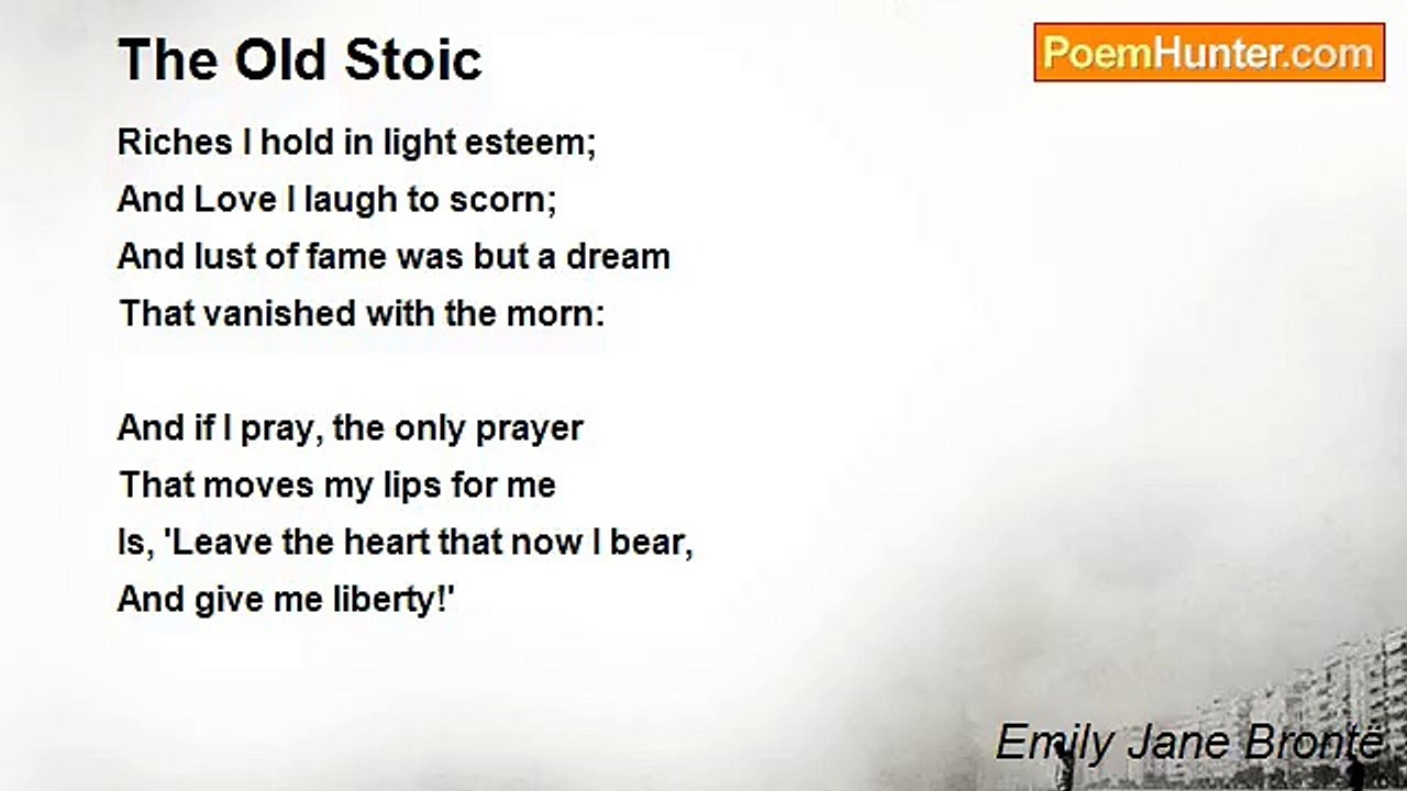 Emily Jane Brontë - The Old Stoic