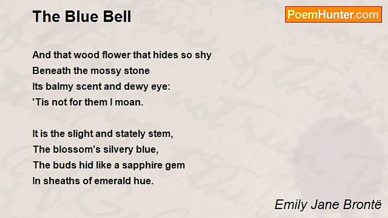 Emily Jane Brontë - The Blue Bell