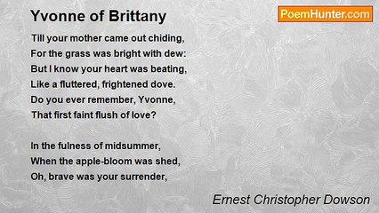 Ernest Christopher Dowson - Yvonne of Brittany