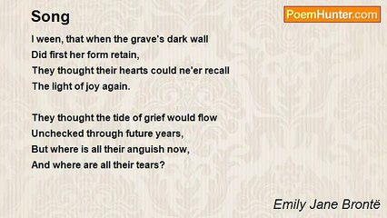 Emily Jane Brontë - Song