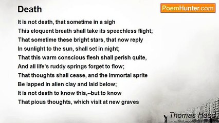 Thomas Hood - Death