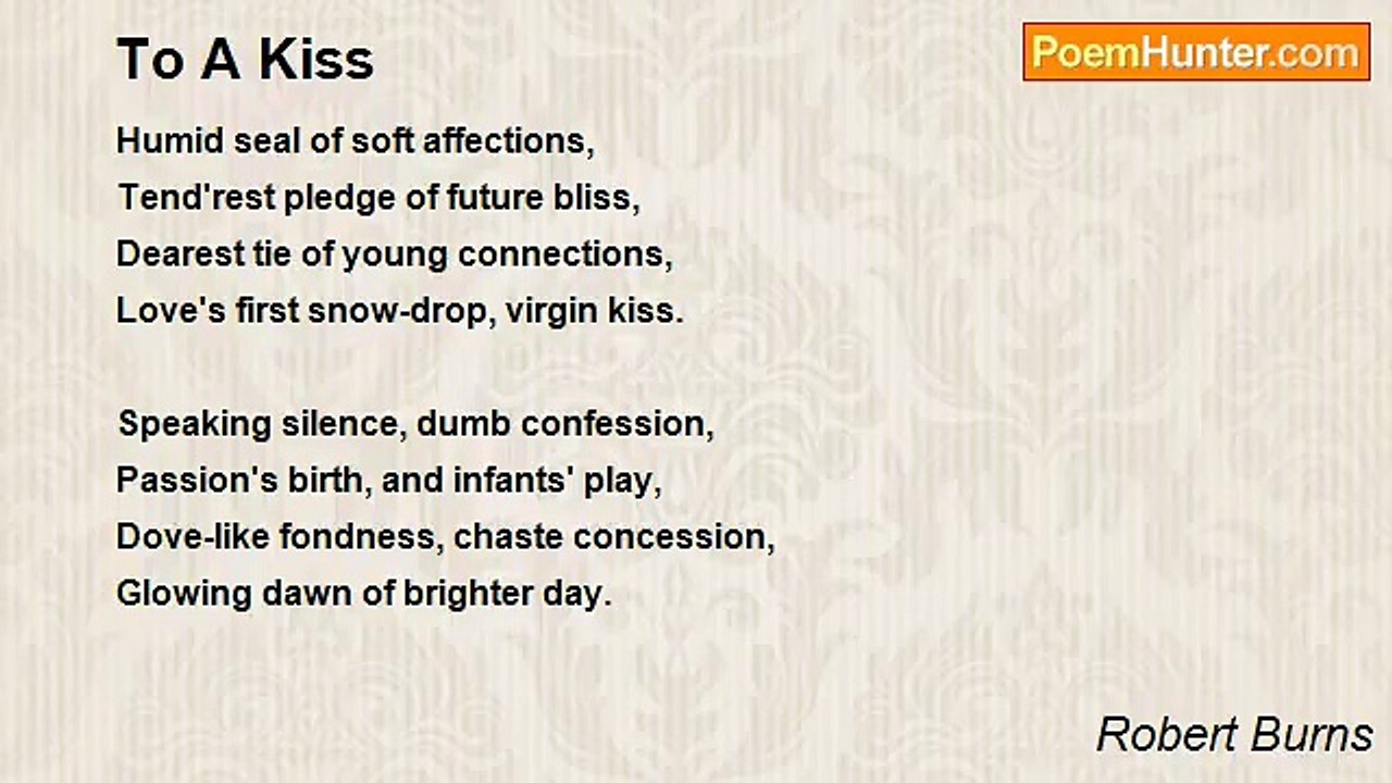 Robert Burns - To A Kiss