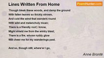 Anne Brontë - Lines Written From Home