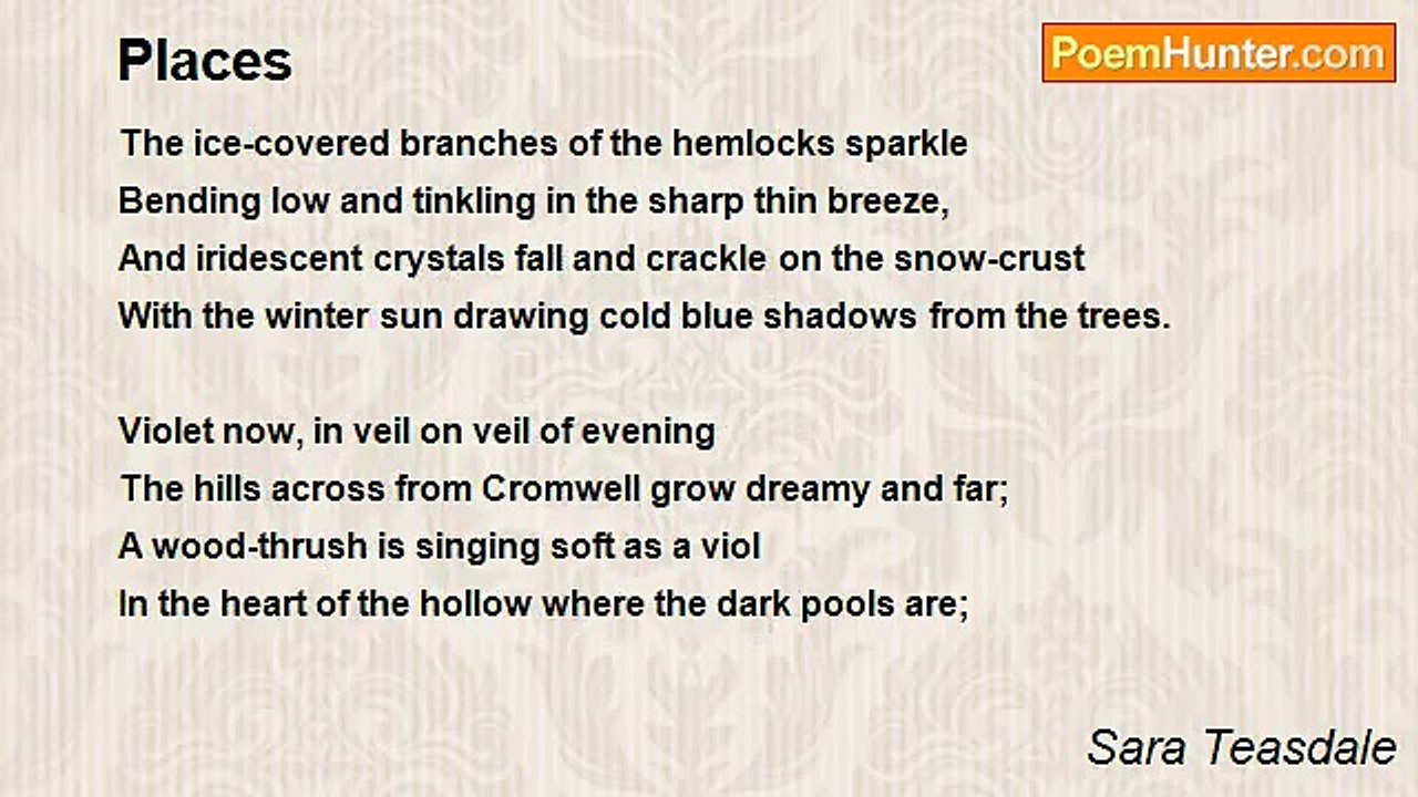 Sara Teasdale - Places