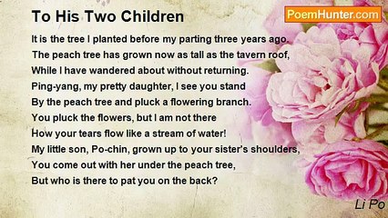 Li Po - To His Two Children