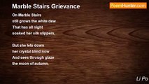 Li Po - Marble Stairs Grievance