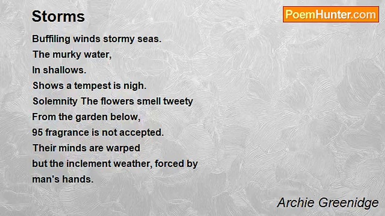 Archie Greenidge - Storms