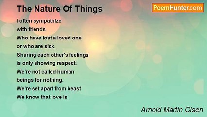 Arnold Martin Olsen - The Nature Of Things
