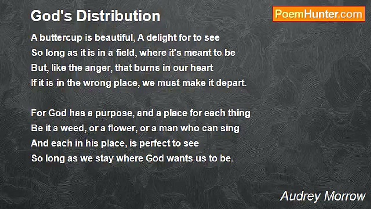 Audrey Morrow - God's Distribution