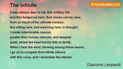 Giacomo Leopardi - The Infinite