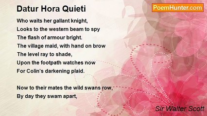 Sir Walter Scott - Datur Hora Quieti