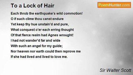 Sir Walter Scott - To a Lock of Hair