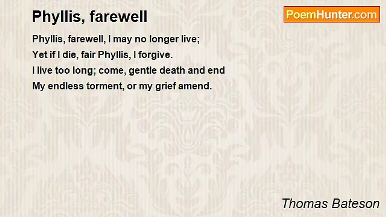 Thomas Bateson - Phyllis, farewell