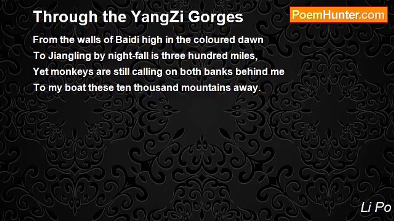 Li Po - Through the YangZi Gorges
