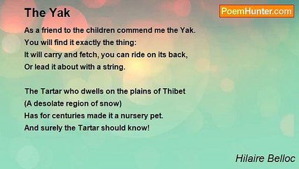 Hilaire Belloc - The Yak
