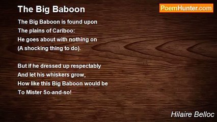 Hilaire Belloc - The Big Baboon