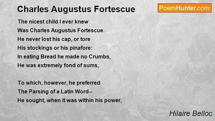 Hilaire Belloc - Charles Augustus Fortescue
