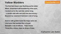 Katharine Lee Bates - Yellow Warblers