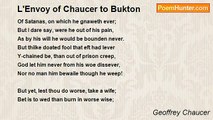 Geoffrey Chaucer - L'Envoy of Chaucer to Bukton