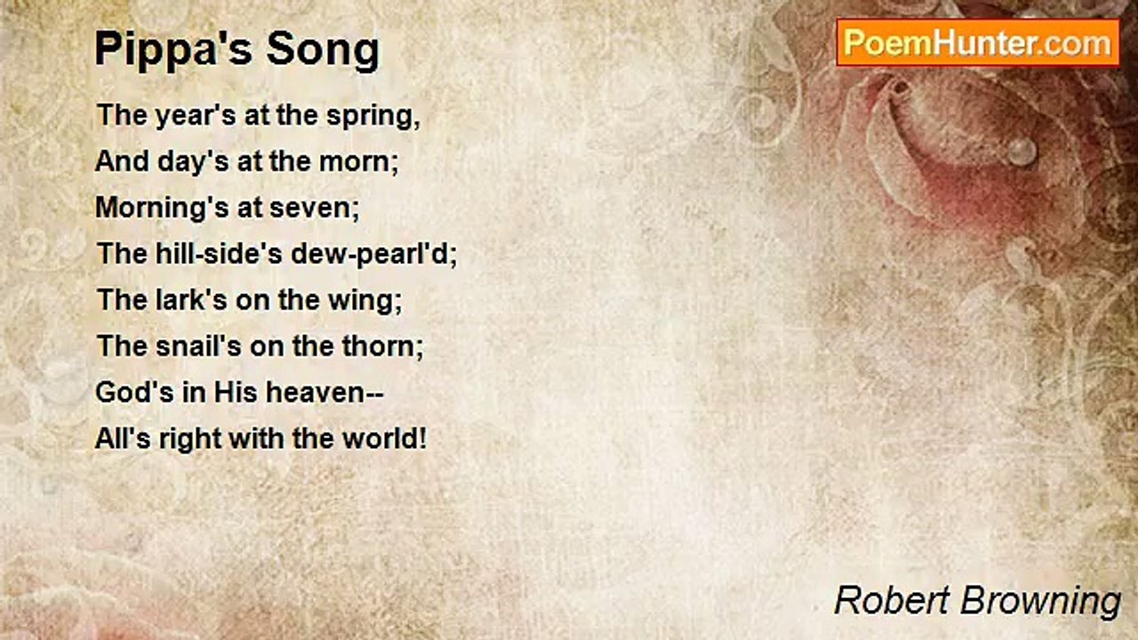 Robert Browning - Pippa's Song