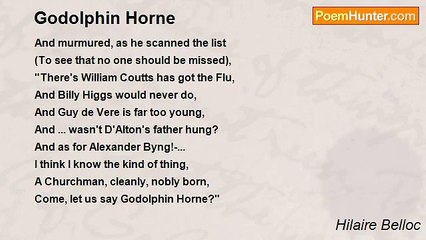 Hilaire Belloc - Godolphin Horne