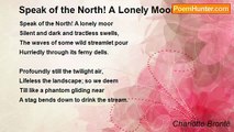 Charlotte Brontë - Speak of the North! A Lonely Moor