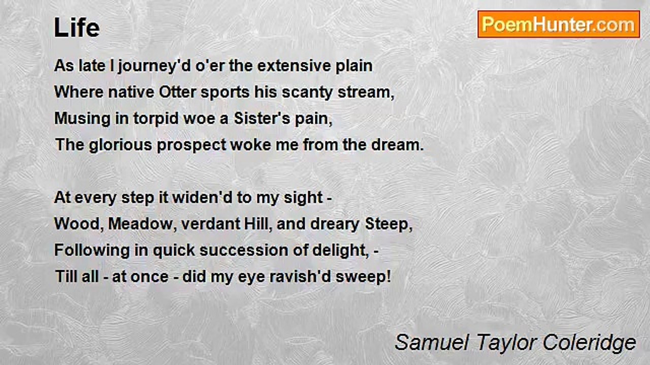 Samuel Taylor Coleridge - Life