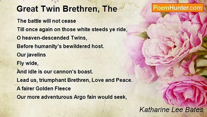 Katharine Lee Bates - Great Twin Brethren, The