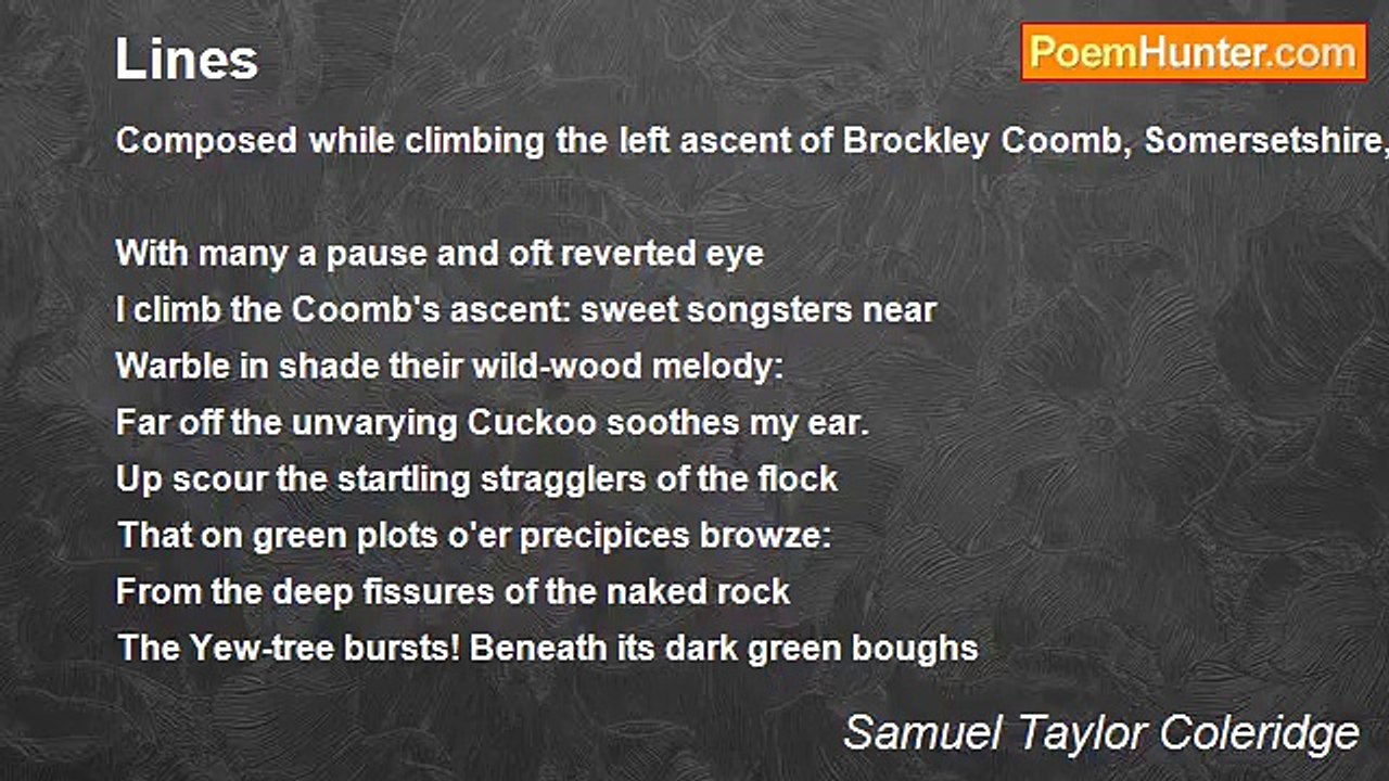 Samuel Taylor Coleridge - Lines