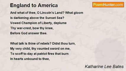 Katharine Lee Bates - England to America