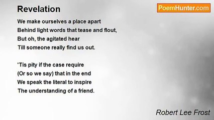 Robert Lee Frost - Revelation