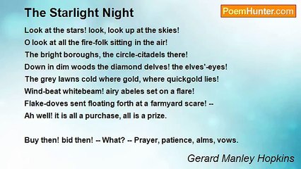 Gerard Manley Hopkins - The Starlight Night