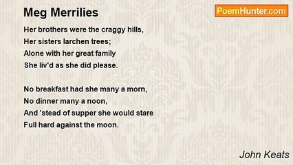 John Keats - Meg Merrilies