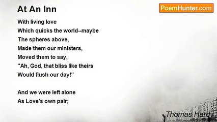 Thomas Hardy - At An Inn